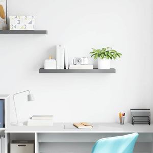 vidaXL Étagère murale gris 80x23,5x3,8 cm MDF