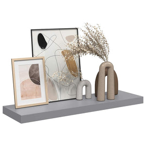 vidaXL Étagère murale gris 80x23,5x3,8 cm MDF