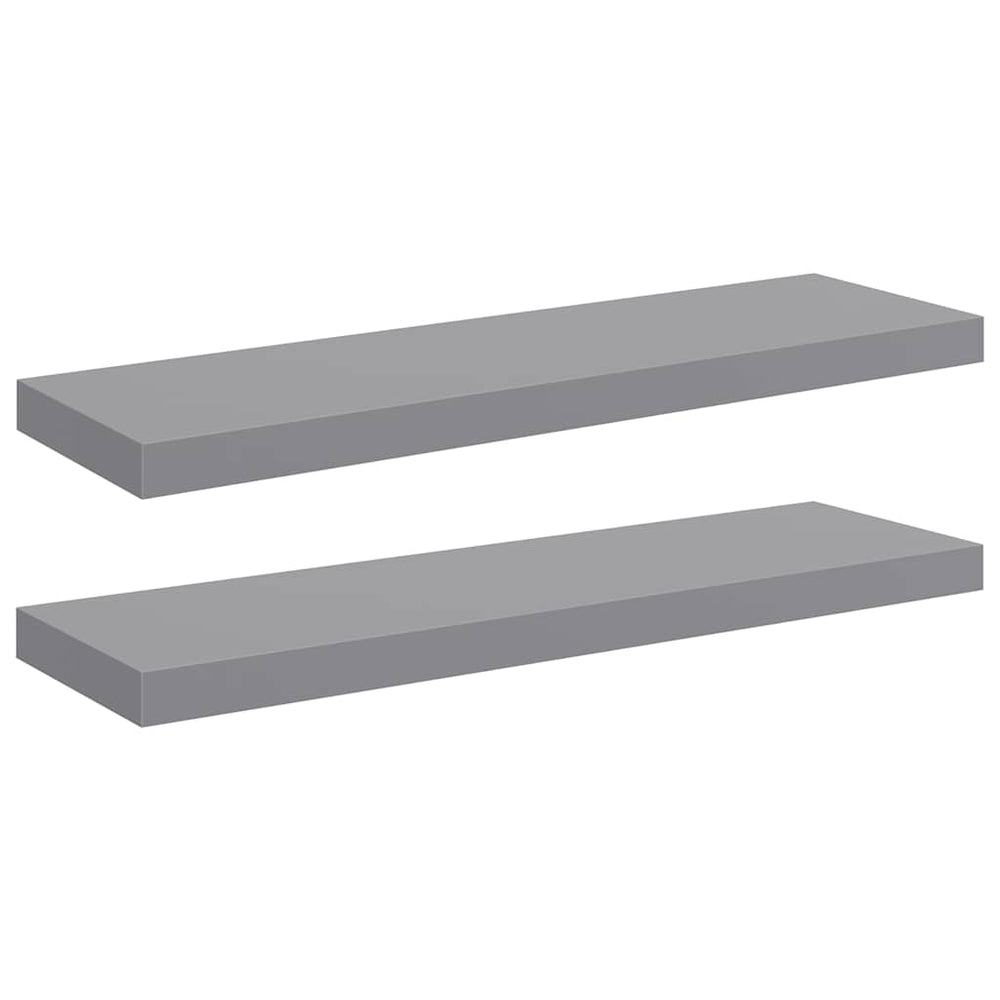 vidaXL Étagères murales flottantes 2 pcs Gris 80x23,5x3,8 cm MDF