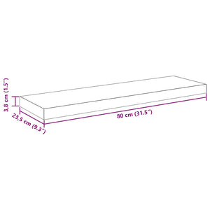vidaXL Étagères murales flottantes 2 pcs Gris 80x23,5x3,8 cm MDF