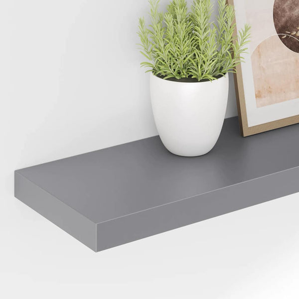 vidaXL Étagères murales flottantes 2 pcs Gris 80x23,5x3,8 cm MDF