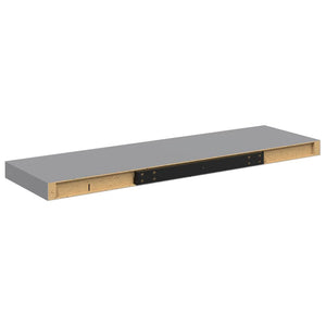 vidaXL Étagères murales flottantes 2 pcs Gris 80x23,5x3,8 cm MDF