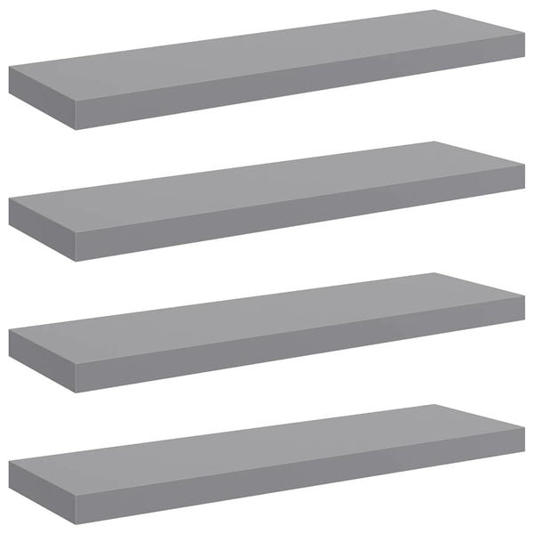 Schweberegale, 4er Set, Grau, 80cm