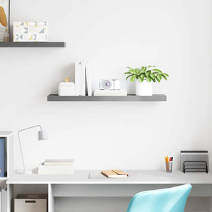 vidaXL Étagère murale gris 90x23,5x3,8 cm MDF