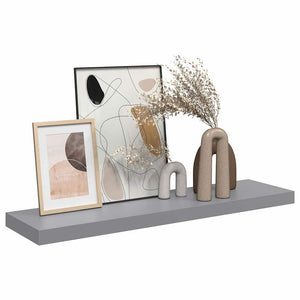 vidaXL Étagère murale gris 90x23,5x3,8 cm MDF