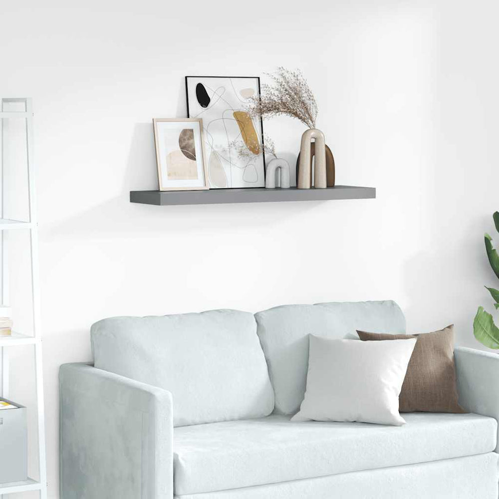 vidaXL Étagère murale gris 90x23,5x3,8 cm MDF