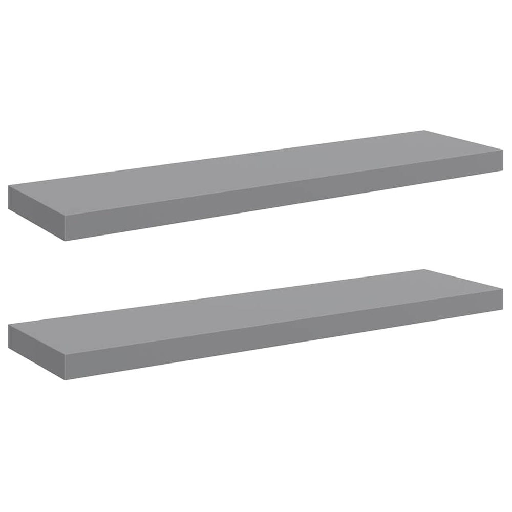 vidaXL Étagères murales flottantes 2 pcs Gris 90x23,5x3,8 cm MDF