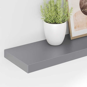 Schwebende Wandregale, 4er Set, Grau, 90cm