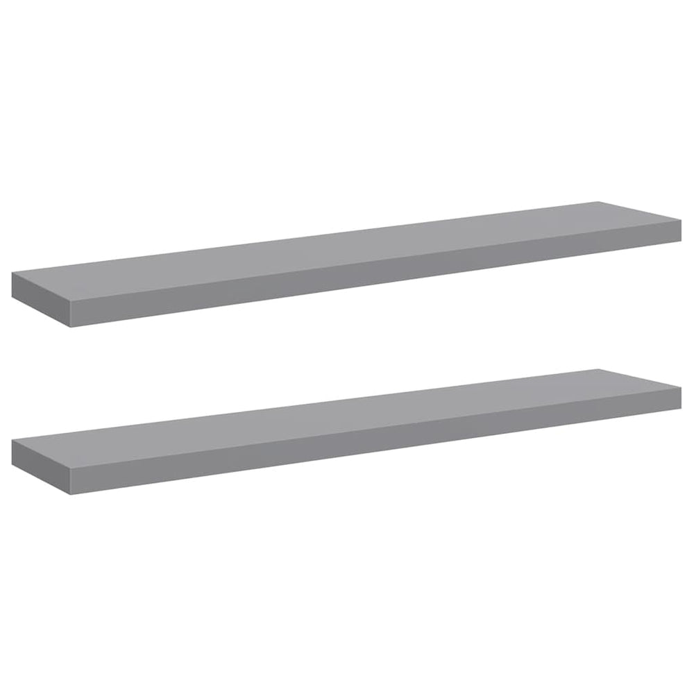 vidaXL Étagères murales flottantes 2 pcs Gris 120x23,5x3,8 cm MDF
