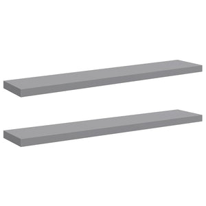 Schwebende Wandregale, Grau, 120 cm, 2er-Set