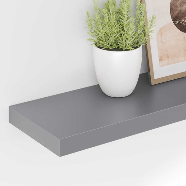 Schwebende Wandregale, Grau, 120 cm, 2er-Set