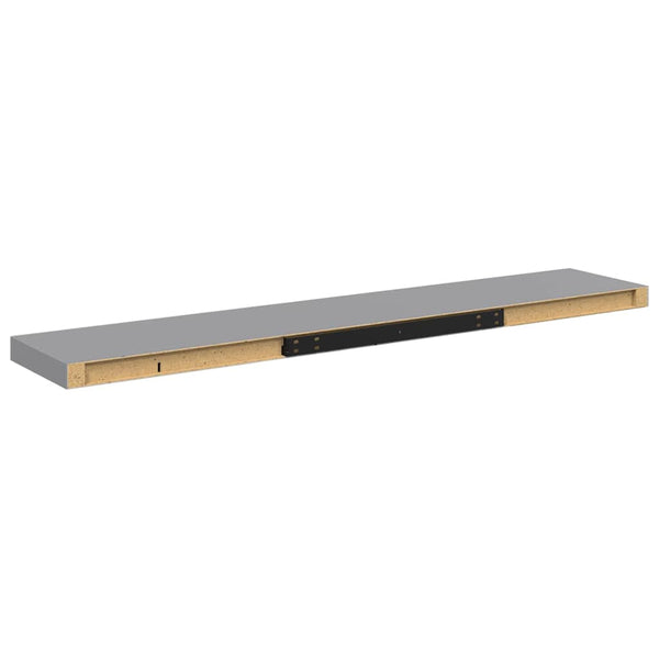 Schwebende Wandregale, Grau, 120 cm, 2er-Set