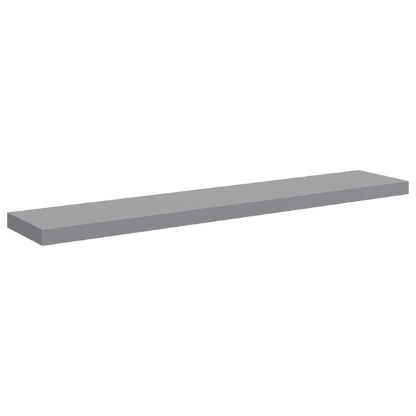 Schwebende Wandregale, 4er Set, Grau, 120cm