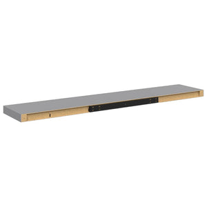 Schwebende Wandregale, 4er Set, Grau, 120cm