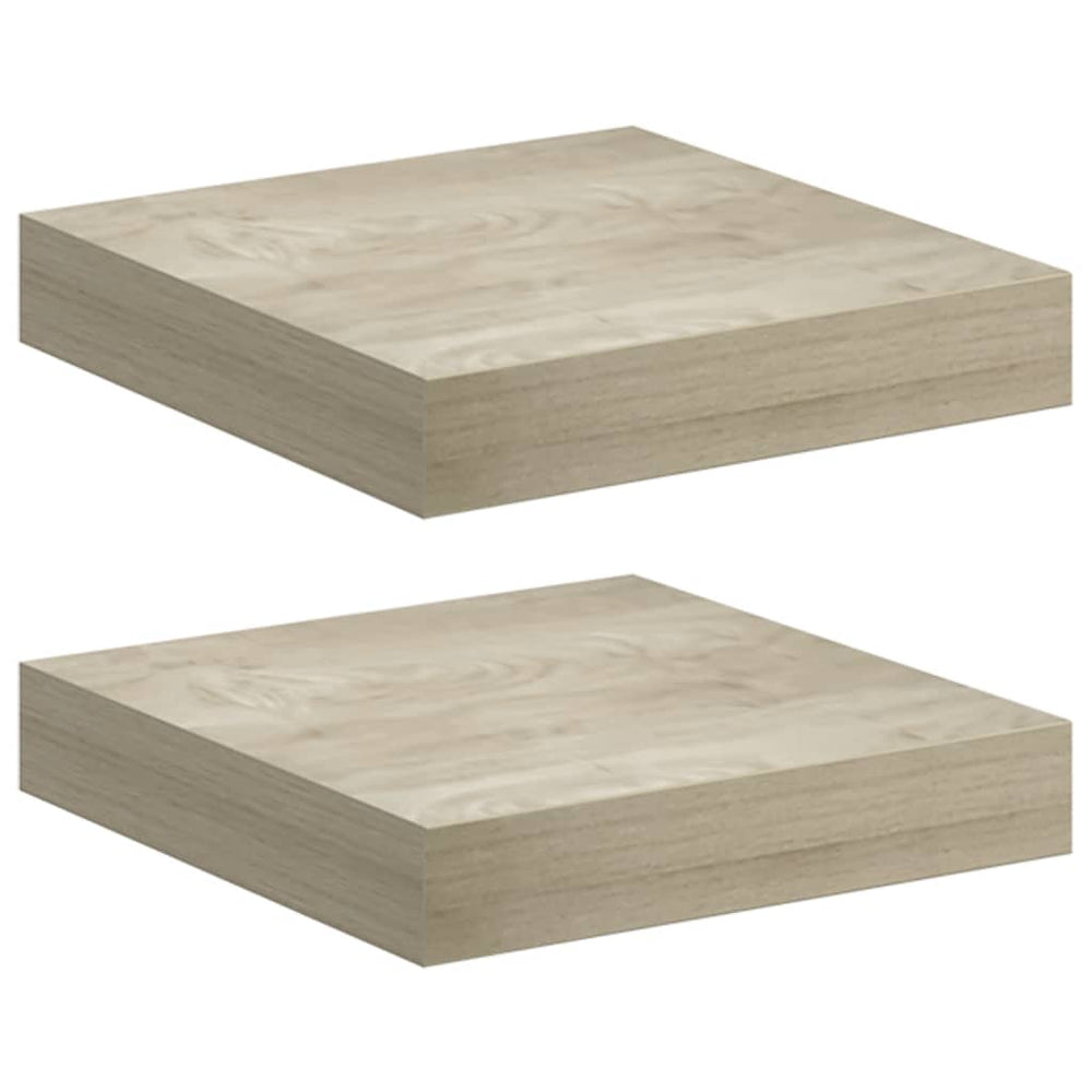 vidaXL Étagères murales flottantes 2 pcs chêne 23x23,5x3,8 cm MDF