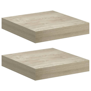 Schwebende Wandregale, 2er Set, Eiche