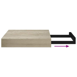 Schwebende Wandregale, 2er Set, Eiche