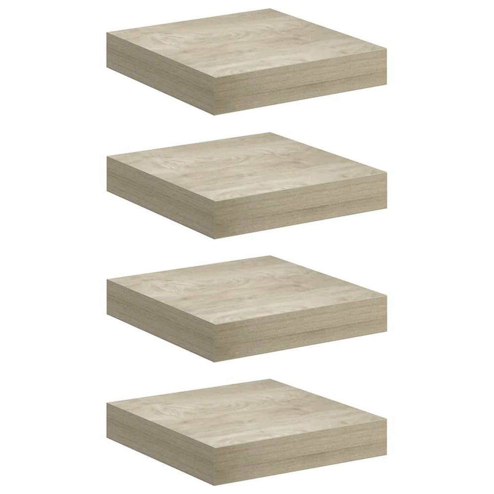 vidaXL Étagères murales flottantes 4 pcs Chêne 23x23,5x3,8 cm MDF