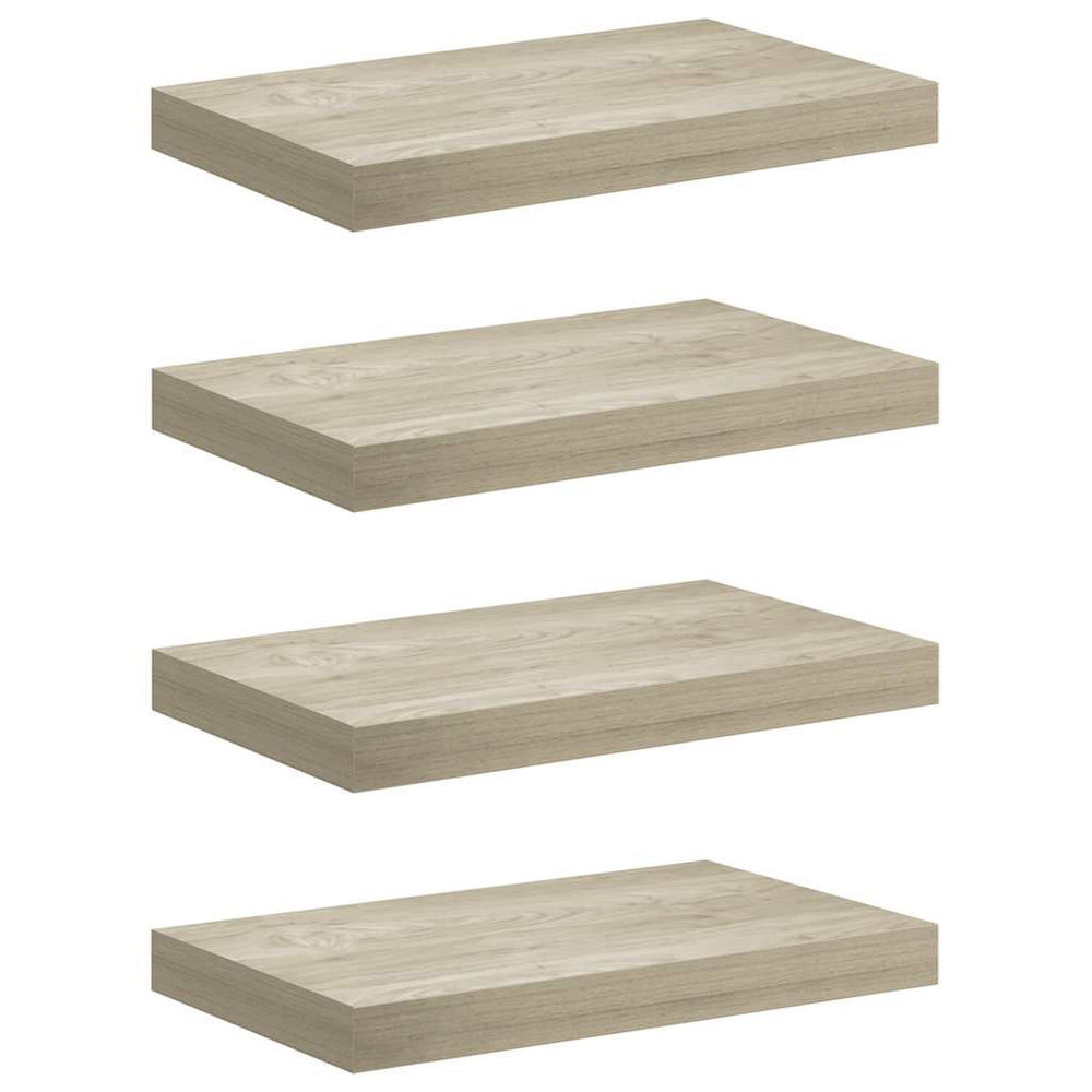 vidaXL Étagères murales flottantes 4 pcs Chêne 40x23x3,8 cm MDF
