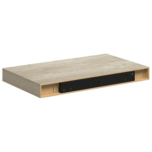 Schwebende Wandregale, 4er Set, Eiche