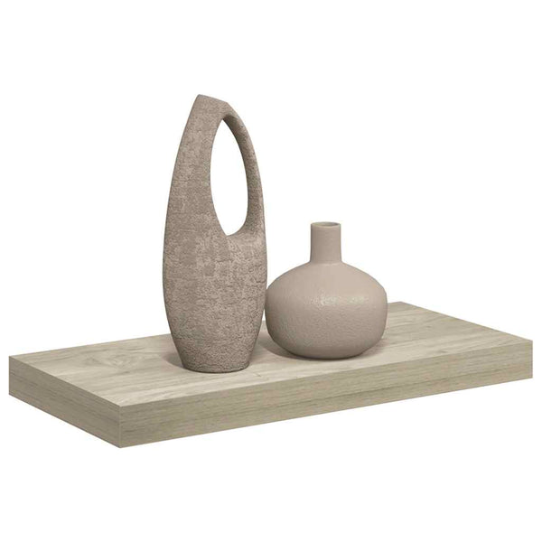 Schwebendes Wandregal, Eichefarben, 50 cm