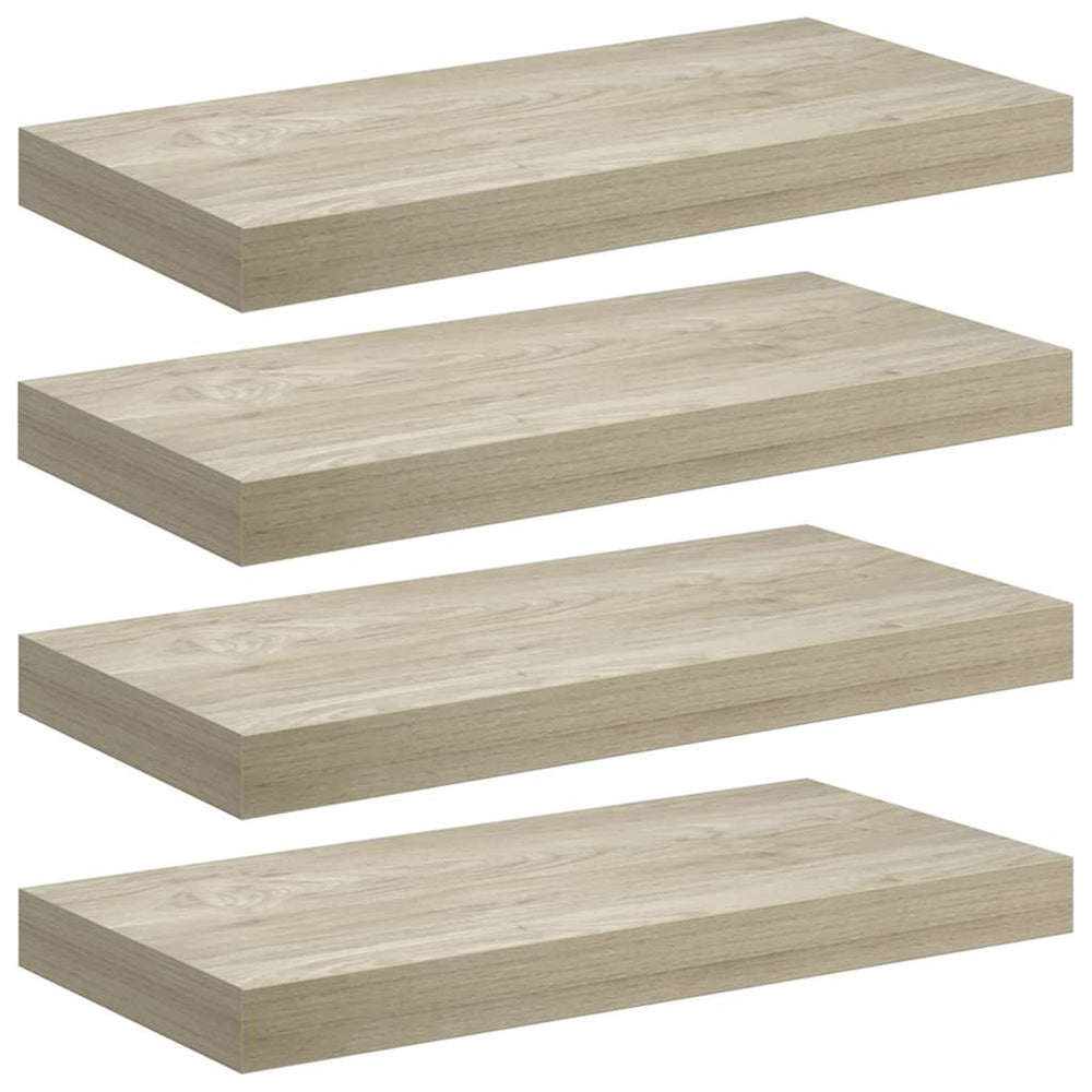 vidaXL Étagères murales flottantes 4 pcs Couleur chêne 50x23x3,8 cm MDF