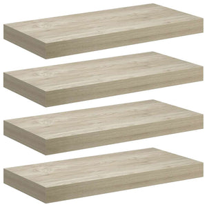 Schwebende Wandregale, 4er Set, Eiche 50x23cm