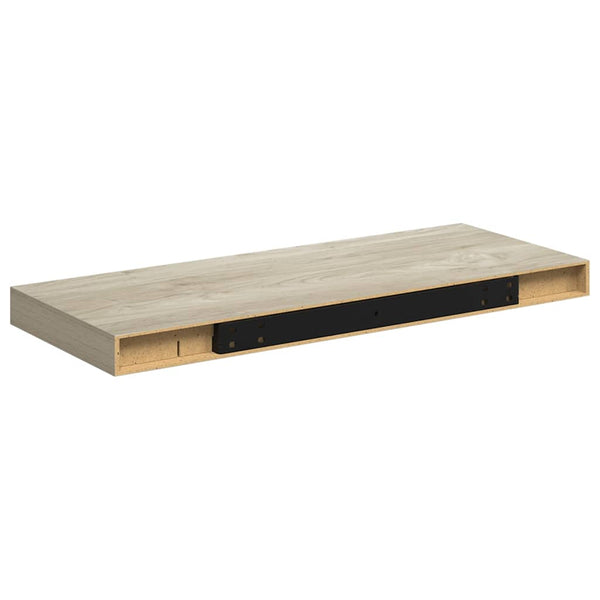 Schwebendes Wandregal, Eichefarben, 60 cm
