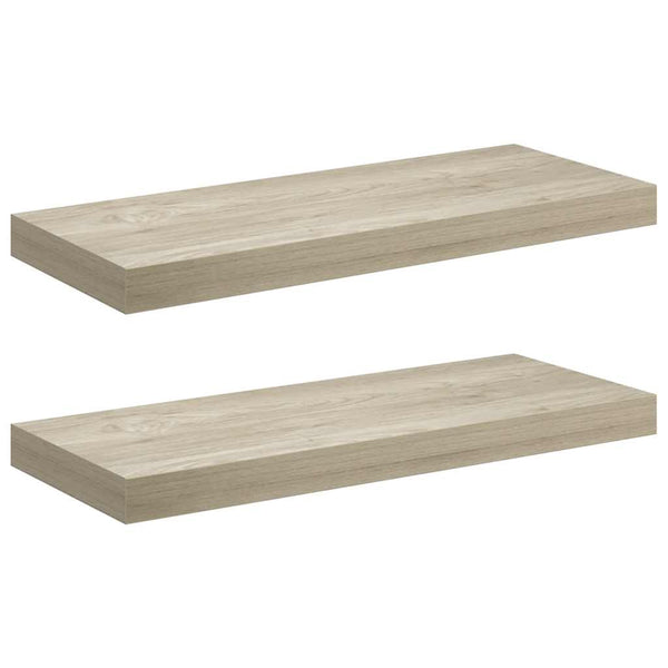 Schwebende Wandregale, 2er-Set, Eichefarben