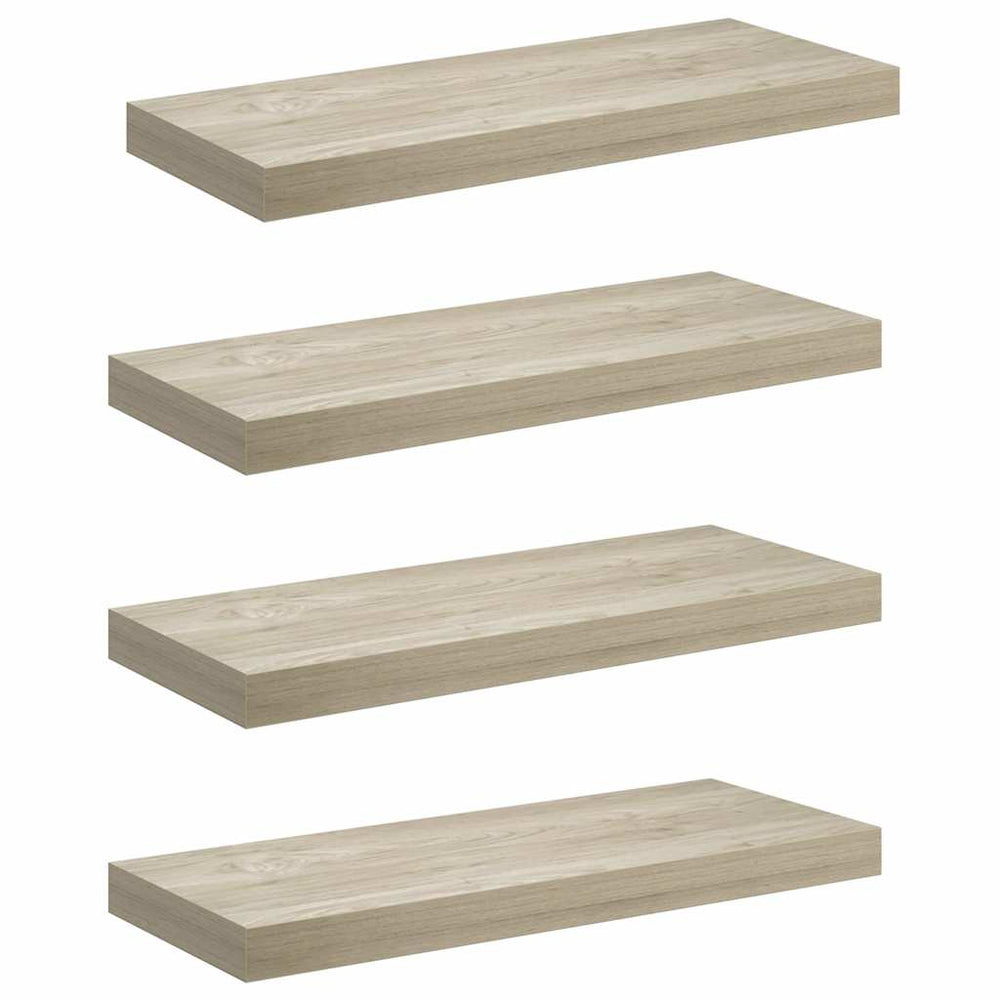 vidaXL Étagères murales flottantes 4 pcs Chêne 60x23,5x3,8 cm MDF