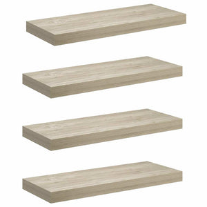 Schwebende Wandregale Eiche 60cm 4er Set