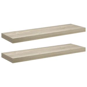 vidaXL Étagères flottantes 2 pcs Aspect chêne 80x23,5x3,8 cm MDF