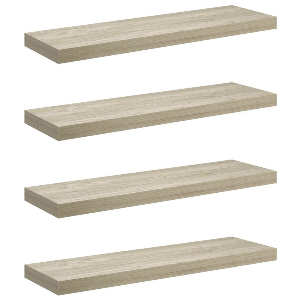 vidaXL Étagères murales 4 pcs Aspect chêne 80x23,5x3,8 cm MDF