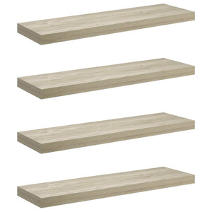 vidaXL Étagères murales 4 pcs Aspect chêne 80x23,5x3,8 cm MDF