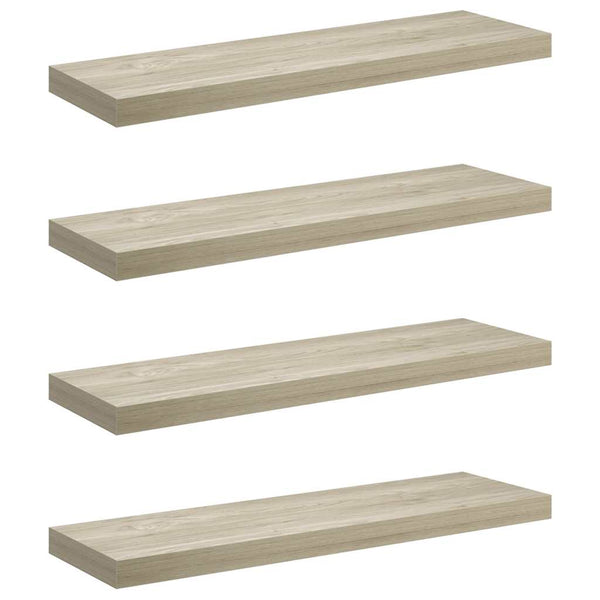 vidaXL Étagères murales 4 pcs Aspect chêne 80x23,5x3,8 cm MDF