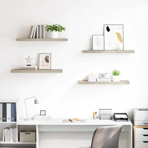 vidaXL Étagères murales 4 pcs Aspect chêne 80x23,5x3,8 cm MDF