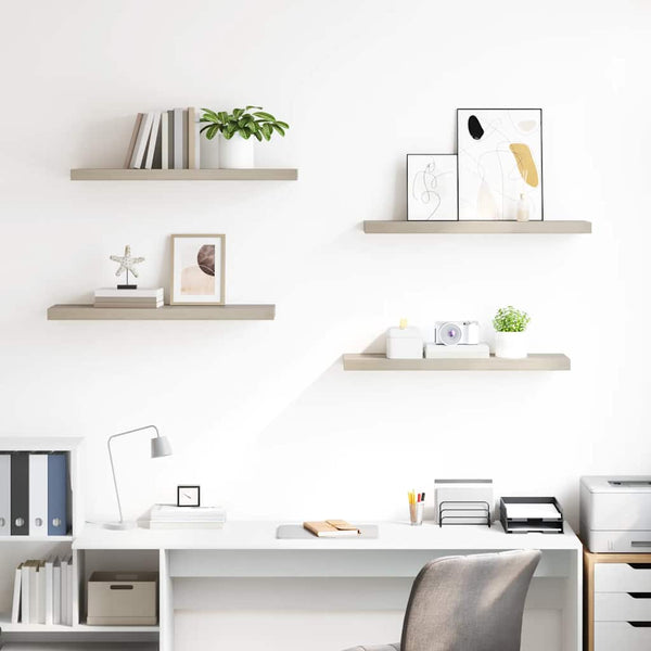 vidaXL Étagères murales 4 pcs Aspect chêne 80x23,5x3,8 cm MDF