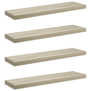 Eiche Wandregale, 4er Set, 90cm