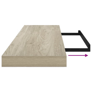 Eiche Wandregale, 4er Set, 90cm