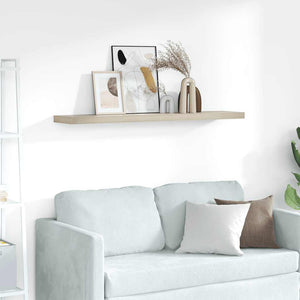 vidaXL Floating Wall Shelf Oak Look 120x23.5x3.8 cm MDF
