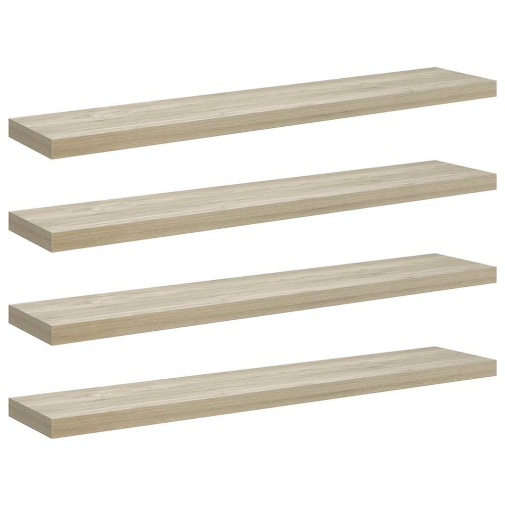 vidaXL Étagères murales 4 pcs Aspect chêne 120x23,5x3,8 cm MDF