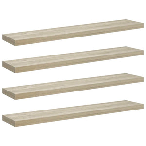 vidaXL Étagères murales 4 pcs Aspect chêne 120x23,5x3,8 cm MDF