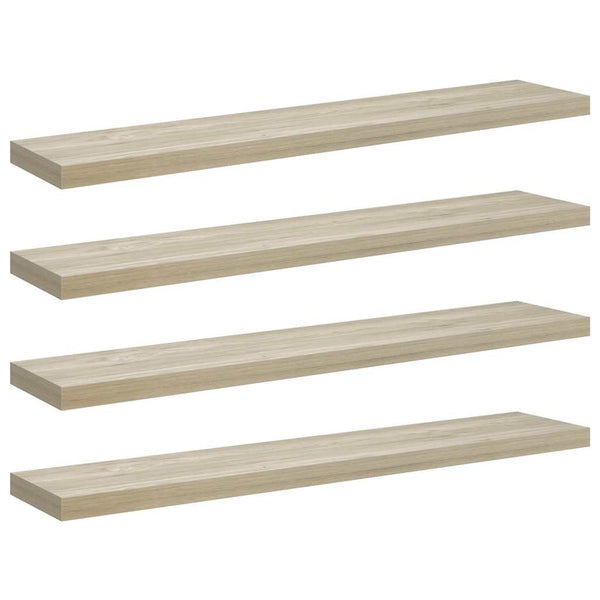 vidaXL Étagères murales 4 pcs Aspect chêne 120x23,5x3,8 cm MDF