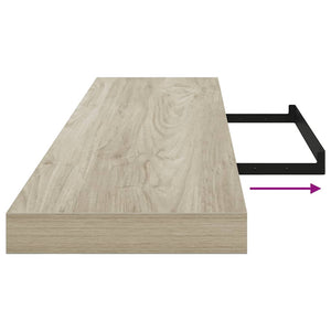 vidaXL Étagères murales 4 pcs Aspect chêne 120x23,5x3,8 cm MDF