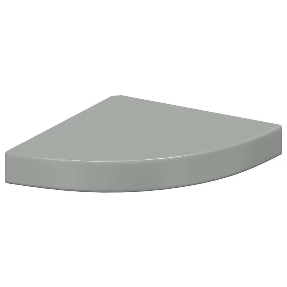 Eck-Wandregal, Hochglanz Grau, 25 cm