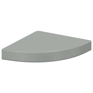 Eck-Wandregal, Hochglanz Grau, 25 cm