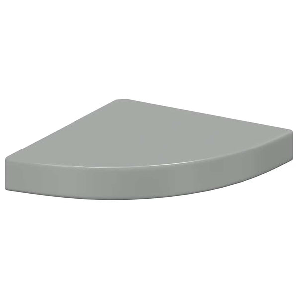 Eck-Wandregal, Hochglanz Grau, 25 cm