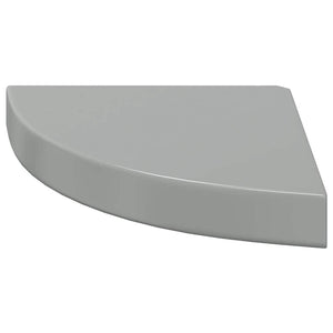 Eck-Wandregal, Hochglanz Grau, 25 cm