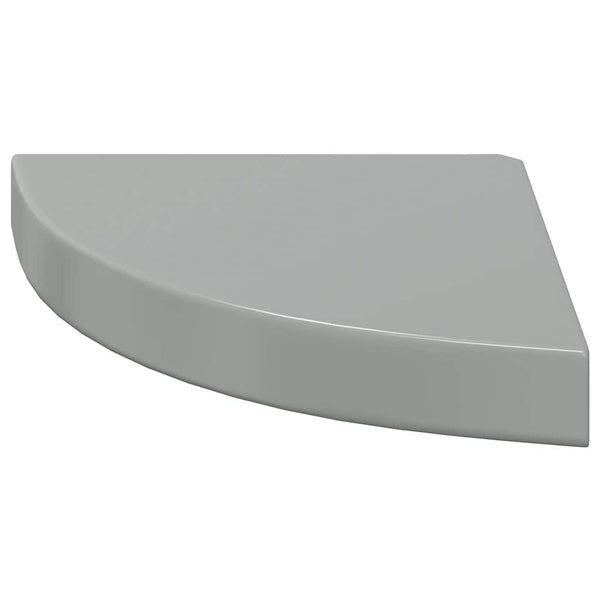 Eck-Wandregal, Hochglanz Grau, 25 cm
