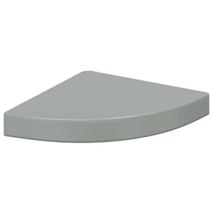 Eck-Wandregale, 4er Set, Hochglanz Grau